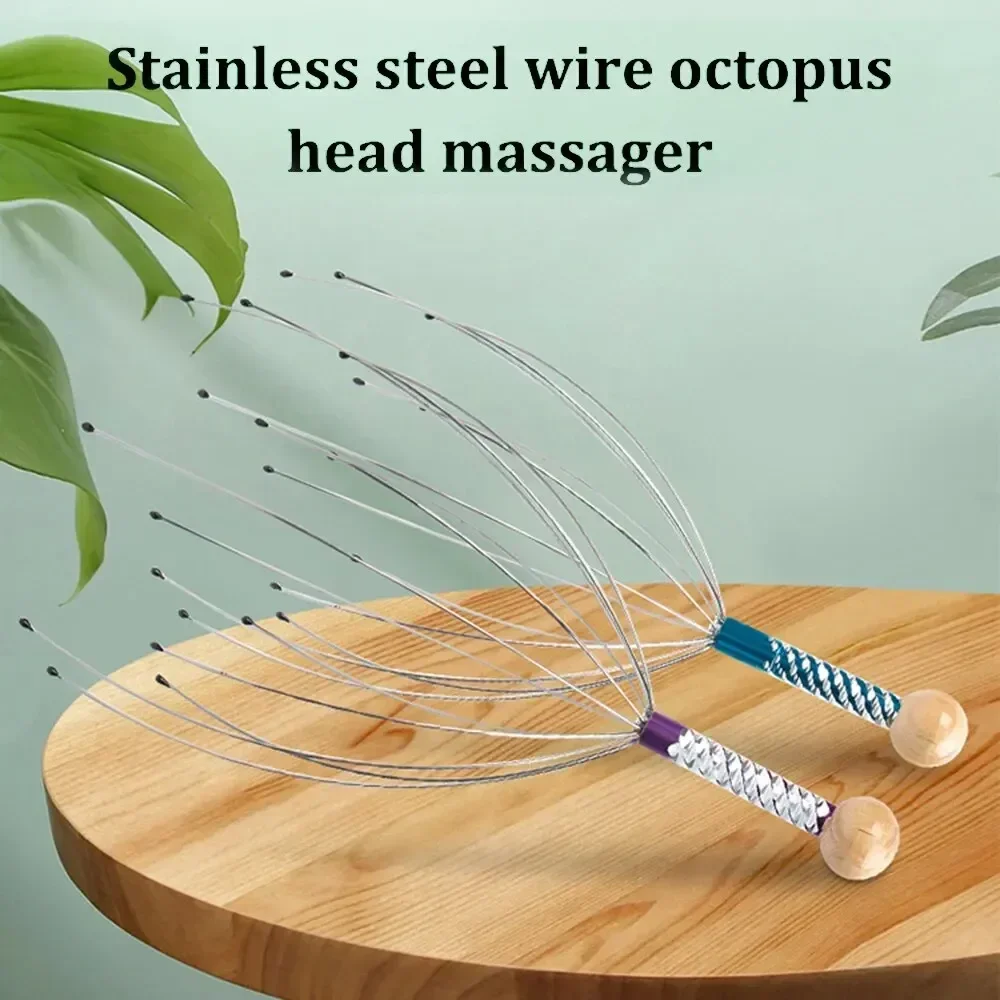 

1PC Octopus head massager Massage head scratcher Soul extractor Back scratcher scalp scratcher