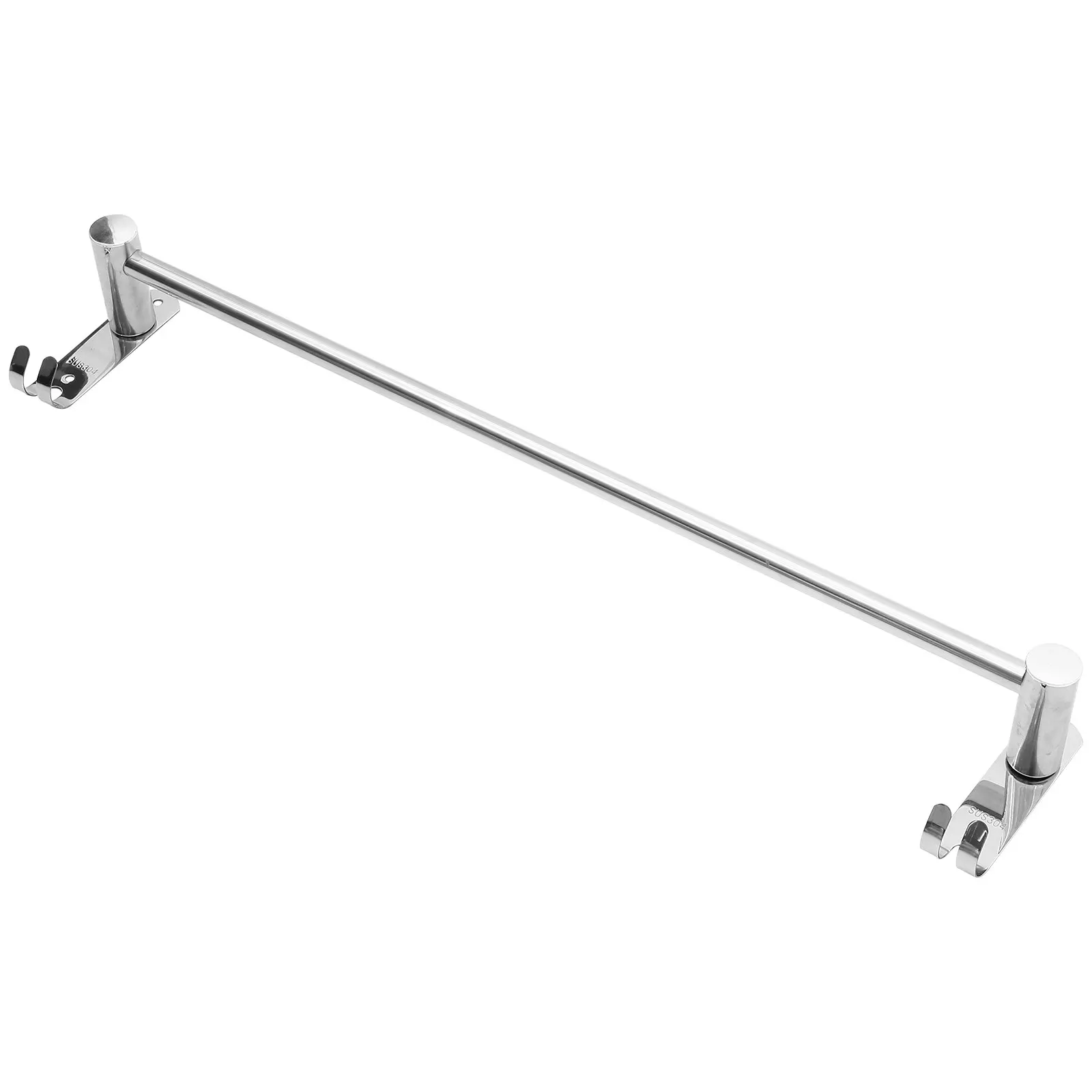 

Stainless Steel Single Bar Towel Rack Wall Mounted Heavy Duty Bathroom Kitchen Towel Holder with Hook Modern Minimalist Design
