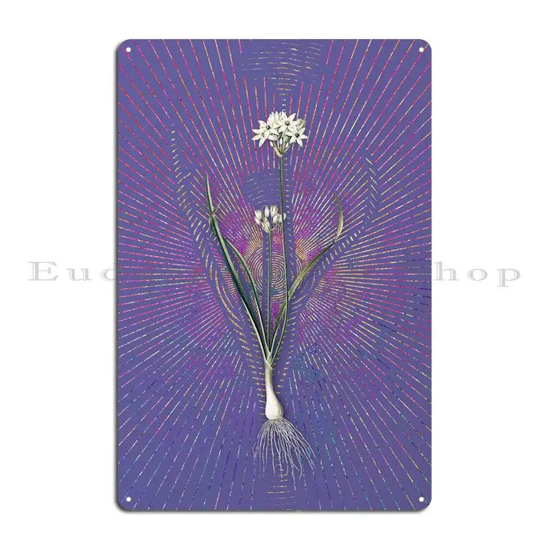 Three Cornered Leek Purple Metal Signs Plaques Designing Decoration Cave Create Tin Sign Poster