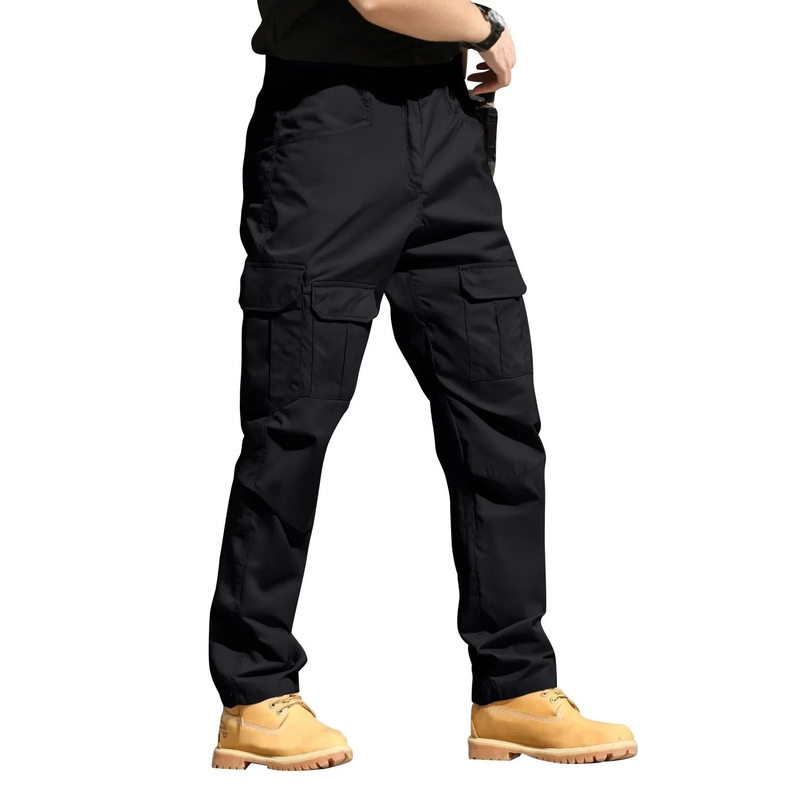 

Men'S Cargo Pants, Outdoor Working Fishing Camping Wear-Resistant Multi-Pocket Quick-Drying Work Pants Cargo Pants Roupas Mascul