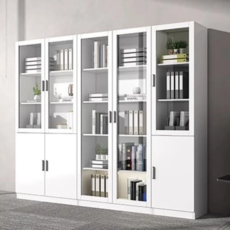 Stash Space Filing Cabinet Organizer Doors Glass Italian Office Cupboards Modern Designer Meuble De Rangement Storage Furniture