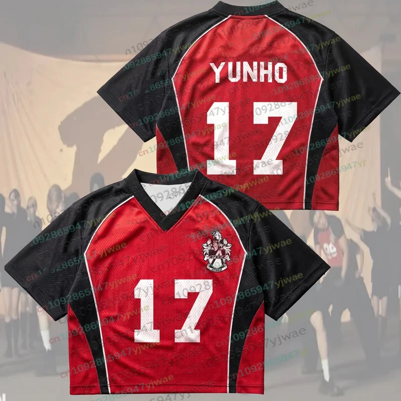 ATEEZ BAD US TV Performance Mesh Jersey Kpop Merchandise Geschenk für Fans Herbst Herren Damen Kurzarm T-Shirt Tops Kpop Fans Geschenk – Detail 6