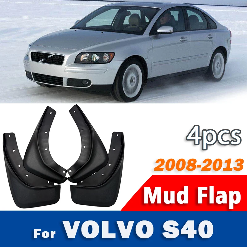 2008 2009 2010 2011 2012 2013 For Volvo S40 Mudguard Mudflaps Fender Mud Flap Guards Splash mudguards Car Accessories 4pcs