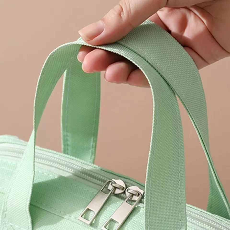 Portable Lunch Bag  Women Thermal Insulated Lunch Box Tote Cooler Handbag Waterproof Bento Pouch Office Food Shoulder Bag