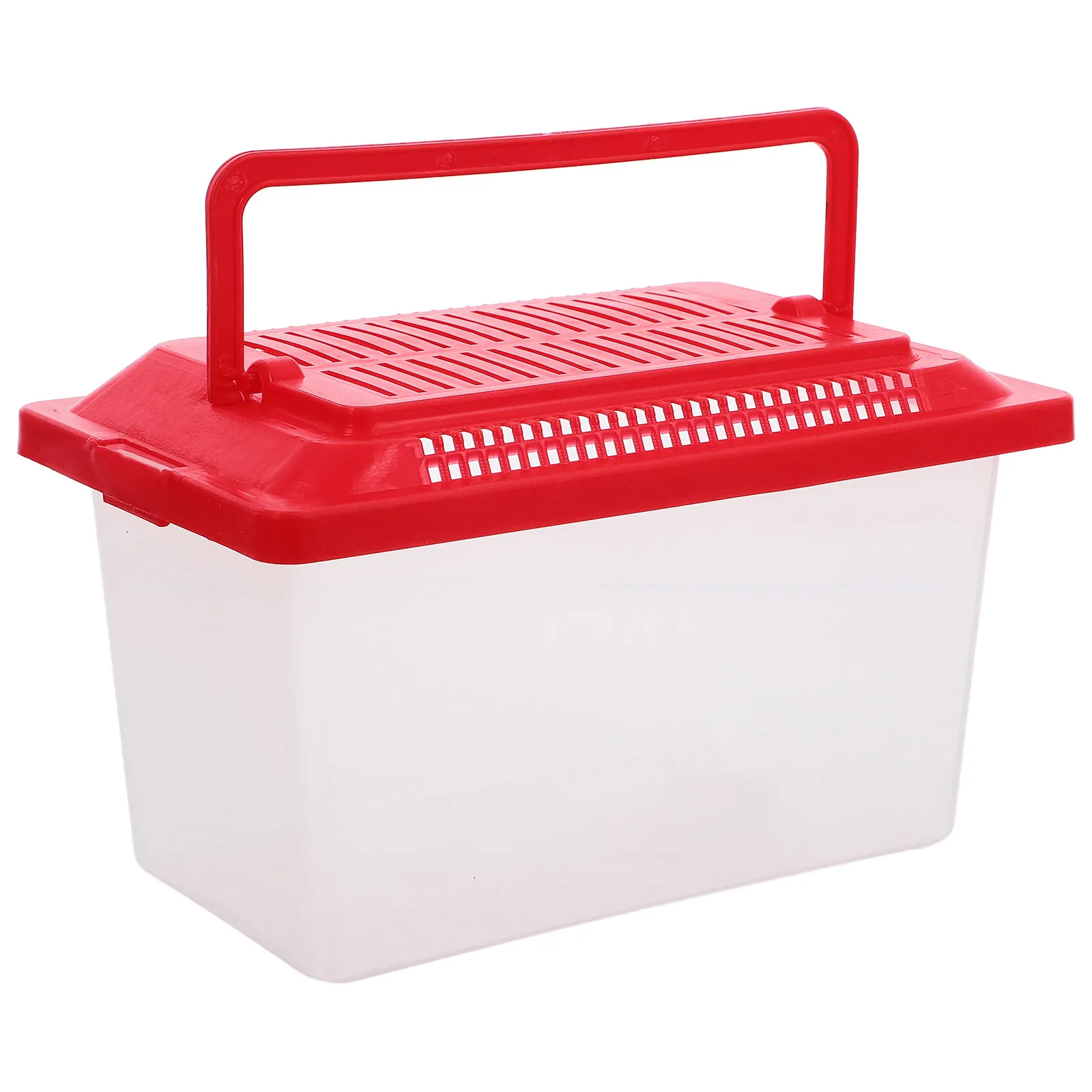 Lightweight Portable Turtle Tank Design Easy-Clean Smooth Surface Reptile Feeding Box Transparent Plastic Fish Tank