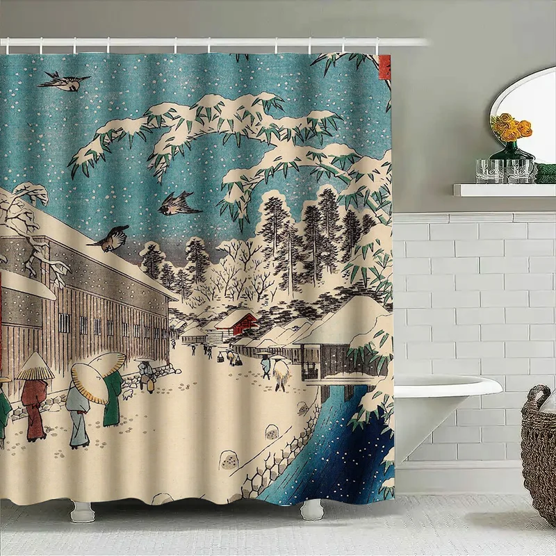 Pink White Bath Curtains with Fish Scale Pattern for Bathroom Decor Customizable Sizes Available on AliExpress