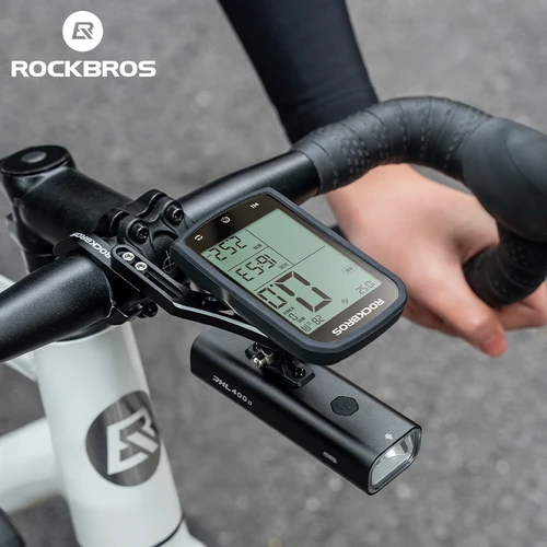 Imagen 2 del producto ROCKBROS 400LM 800LM luz delantera de bicicleta con soporte de extensión IPX6 tipo C luz colgante de bicicleta faro de aluminio para Ciclismo de Carretera MTB