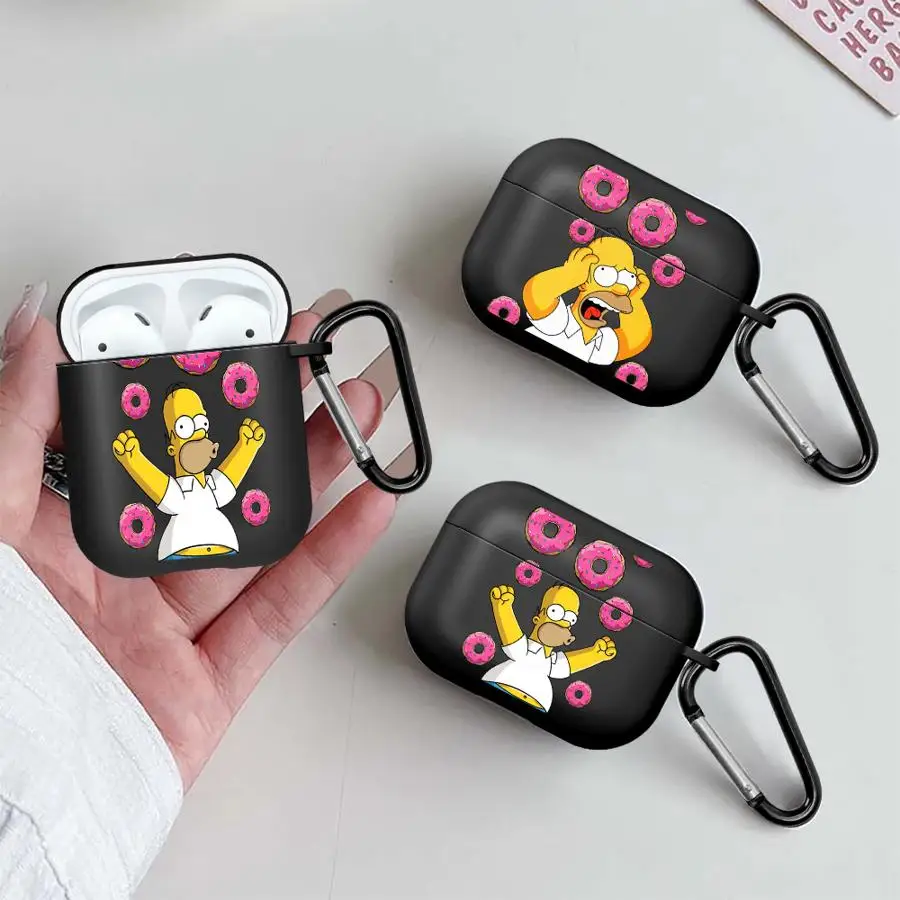The Simpsons Homer Kopfhörerhüllen Schutzhülle für Airpods Pro 3 4 2 1 Pro2 Pro3
