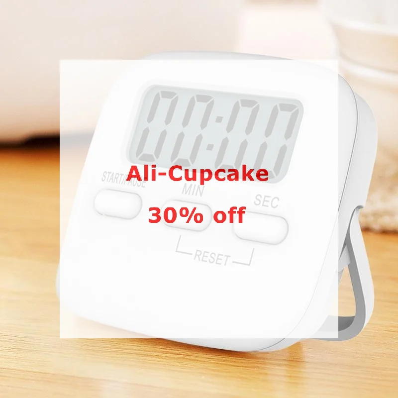 Digital Kitchen Timer LCD Screen Countdown Stopwatch With Stand Bracket Time Reminder For Study Cooking Baking