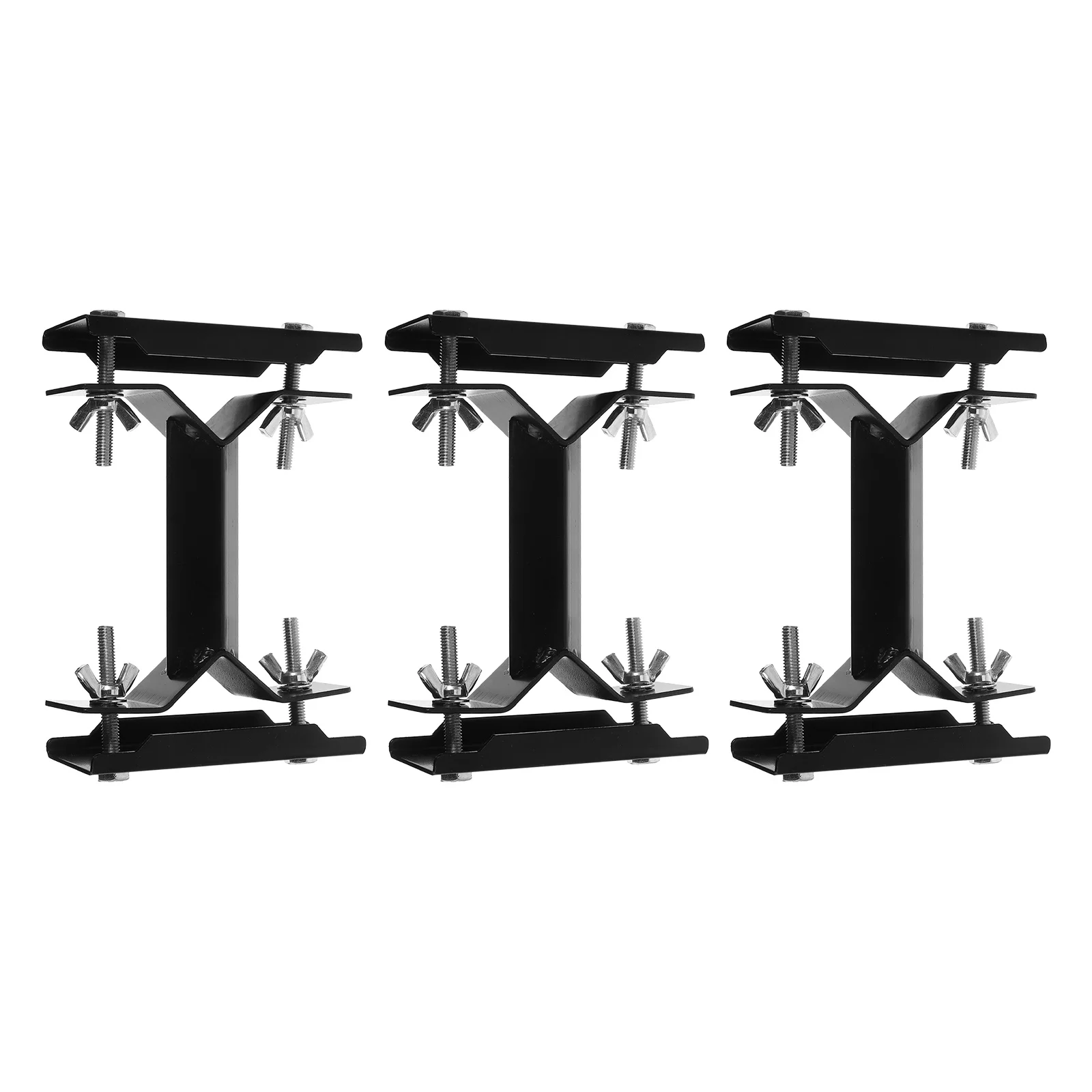 

3Pcs Outdoor Patio Umbrella Clamp Holder Stable Adjustable Fixing Bracket for Balcony Beach Garden Outdoor Umbrella Holder