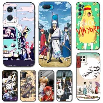 블랙 Tpu OPPO A32 A33 A53 A53S A54 A55 A73 A74 A76 A77 A91 A94 A95 A93S A92S 4G 5G GINTAMA 아민 