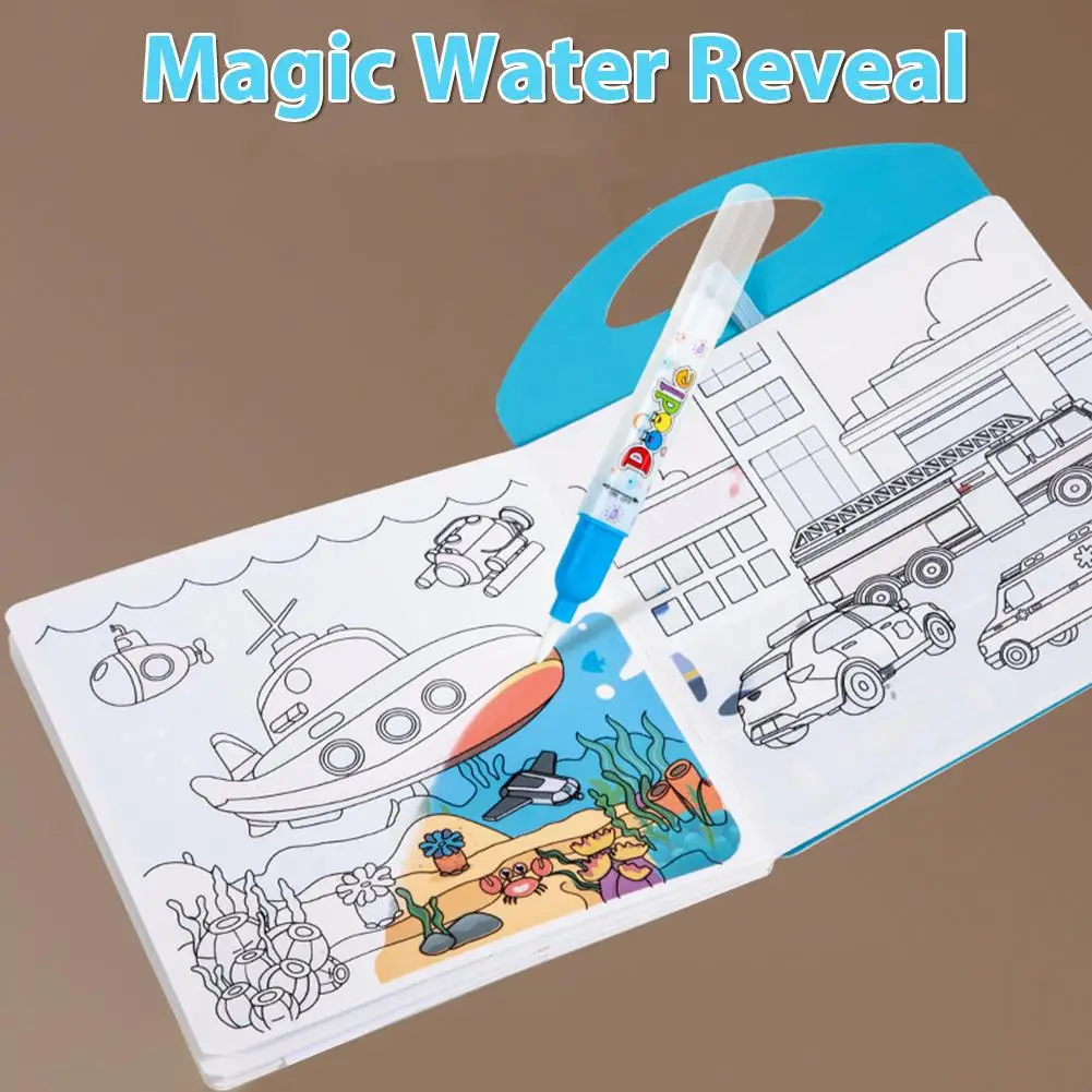 Livre d'images d'eau magique, éducation, Cognition animale, dessin, livres de coloriage, jouets d'apprentissage, autocollants pour enfants