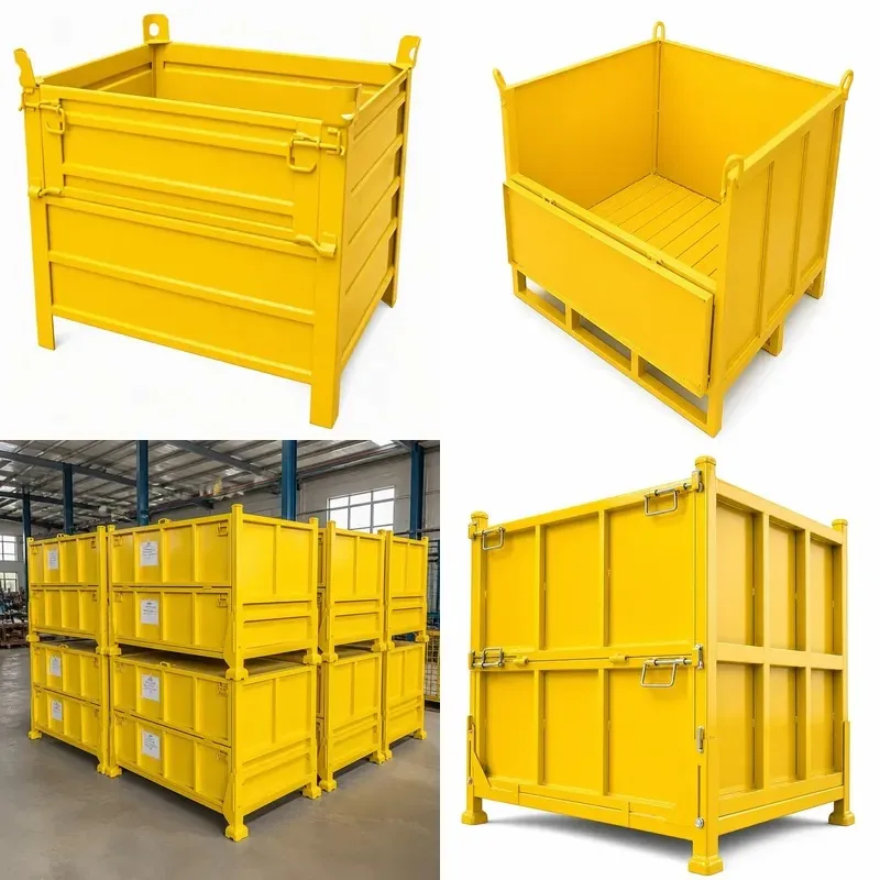 Custom Foldable Wire Storage Cage Box Rack for Warehouse Logistics Handling