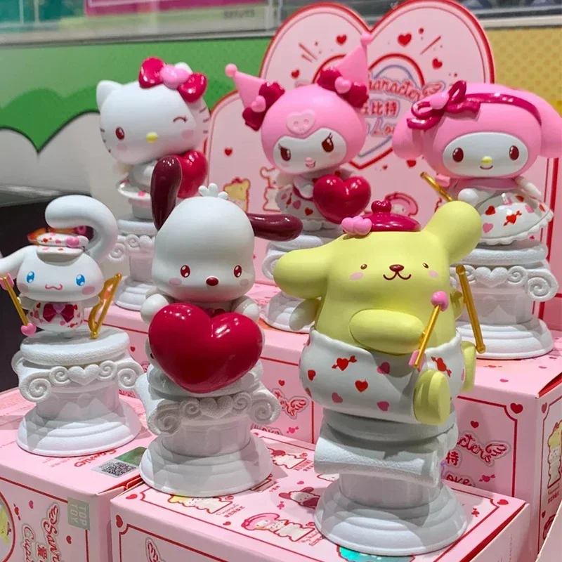 Sanrio Love Cupid 520 Limited Series Blind Box Pochacco Kuromi Cinnamoroll Melody Action Figure Suprise Box Doll Collect Toys