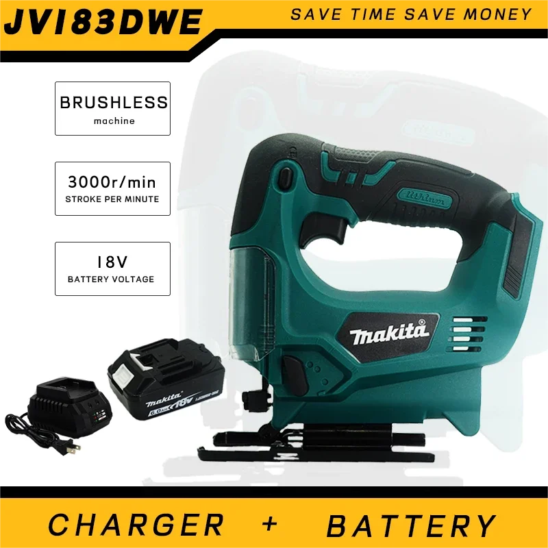 

Makita Reciprocating Saw Rechargeable Brushless JV183DWE 18V Saw Saws Cutting Saw Sawing Speed Wire Saw With New 18V Battery