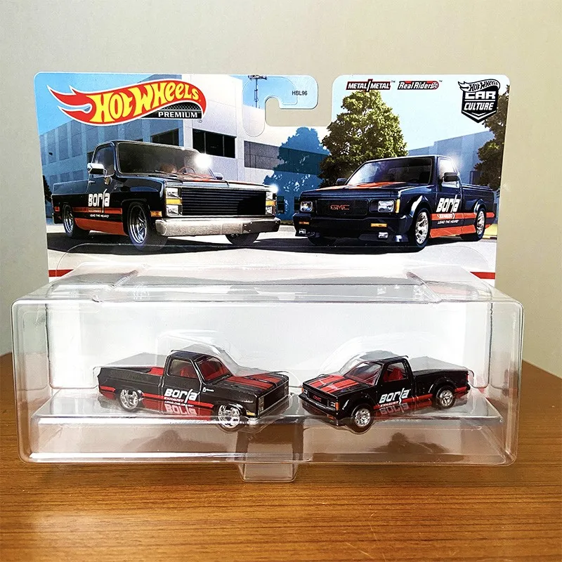 Original Hot Wheels Premium Double Car Collection Racing GTR Firebird Car Culture Toys for Boys Metal Real Riders 1/64 Kids Set