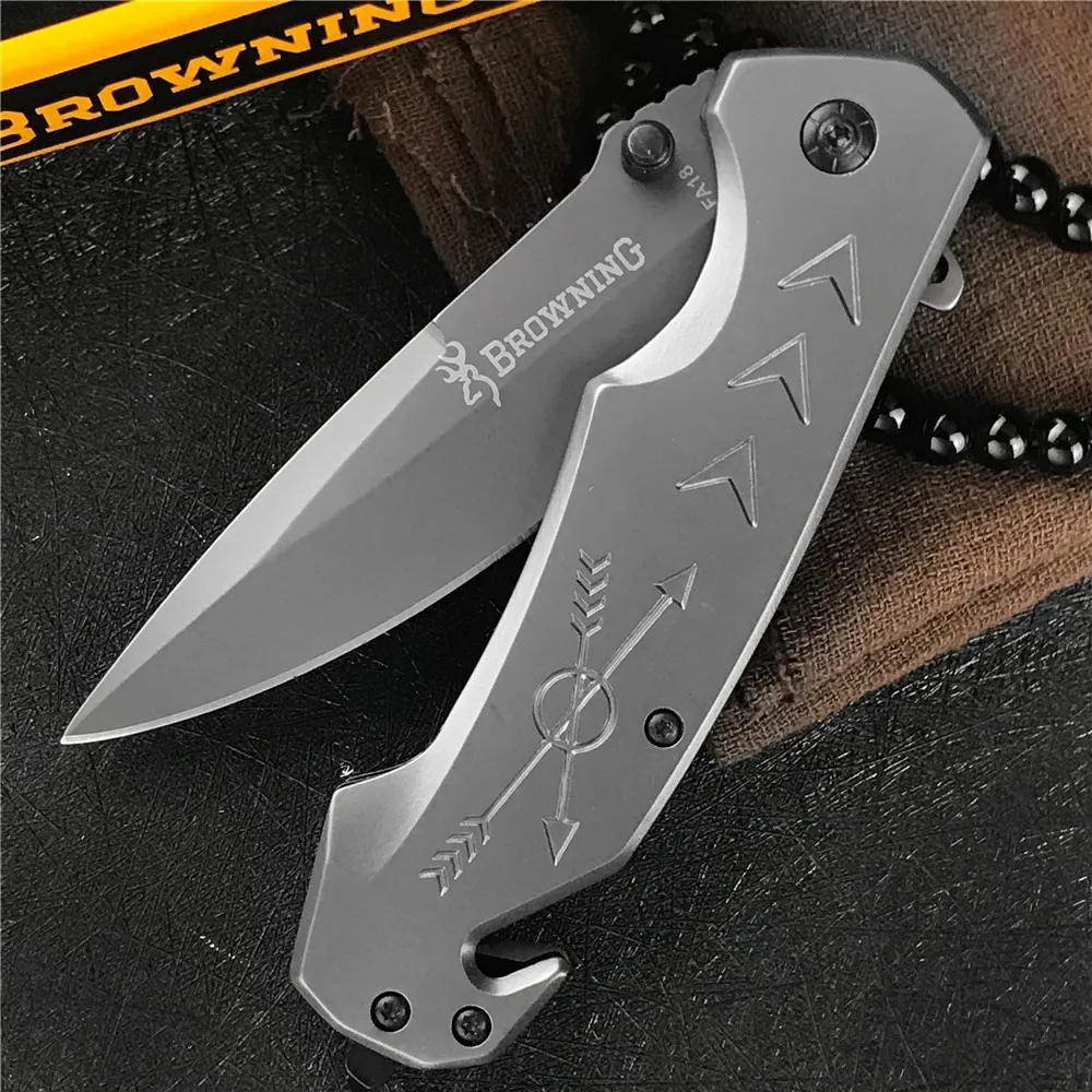 Outdoor Stainless Steel Folding Knife High Hardness Portable EDC Camping Pocket Knife Hiking Travel Self Defense Survival Knife