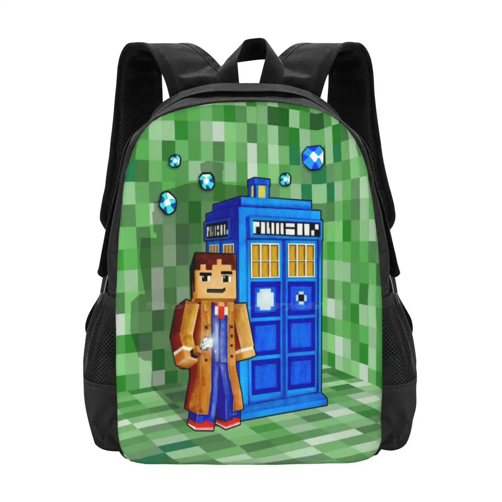 

8Bit Time Traveller Hot Sale Backpack Fashion Bags Happy Funny Cute Retro Classic Vintage Kids Boys Gamers Gameboy 8Bit