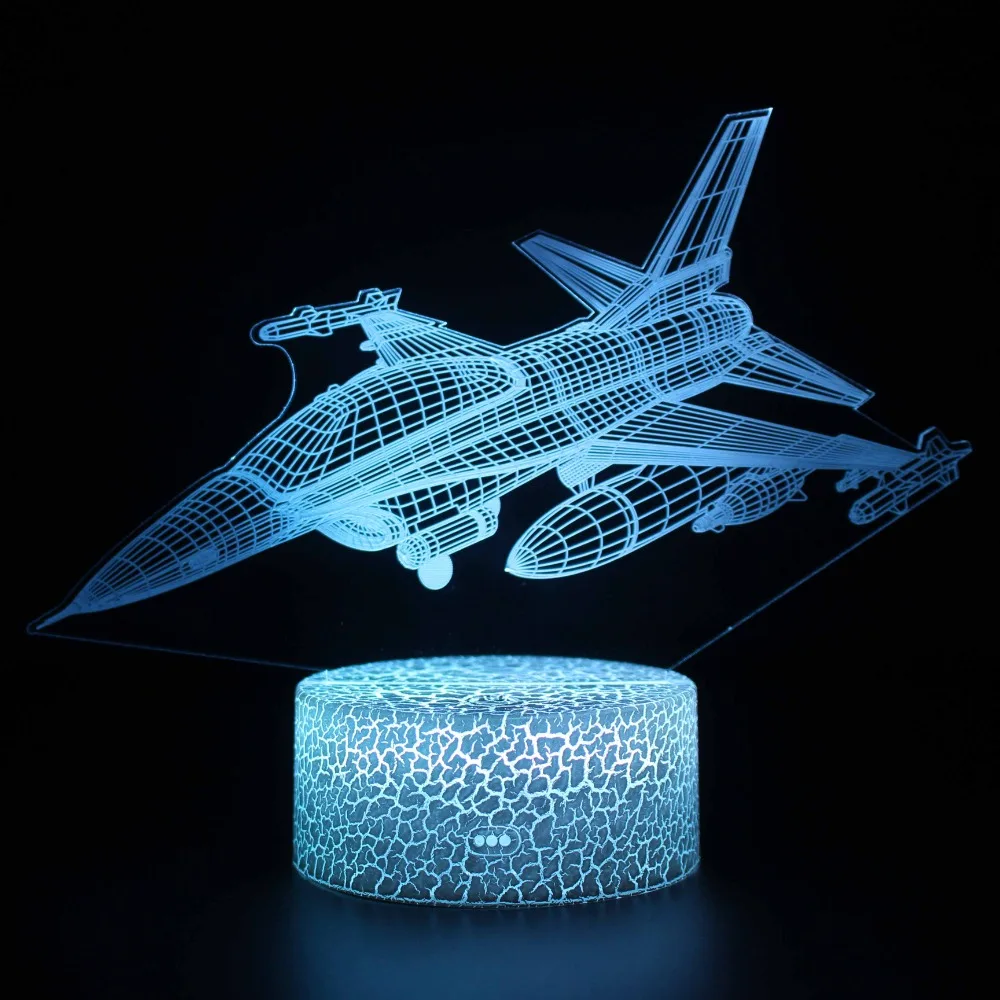 

Nighdn Airplane 3D Bedside Lamp Kids Night Light Bedroom Decoration Nightlight Christmas Birthday Aircraft Gift for Boys Girls