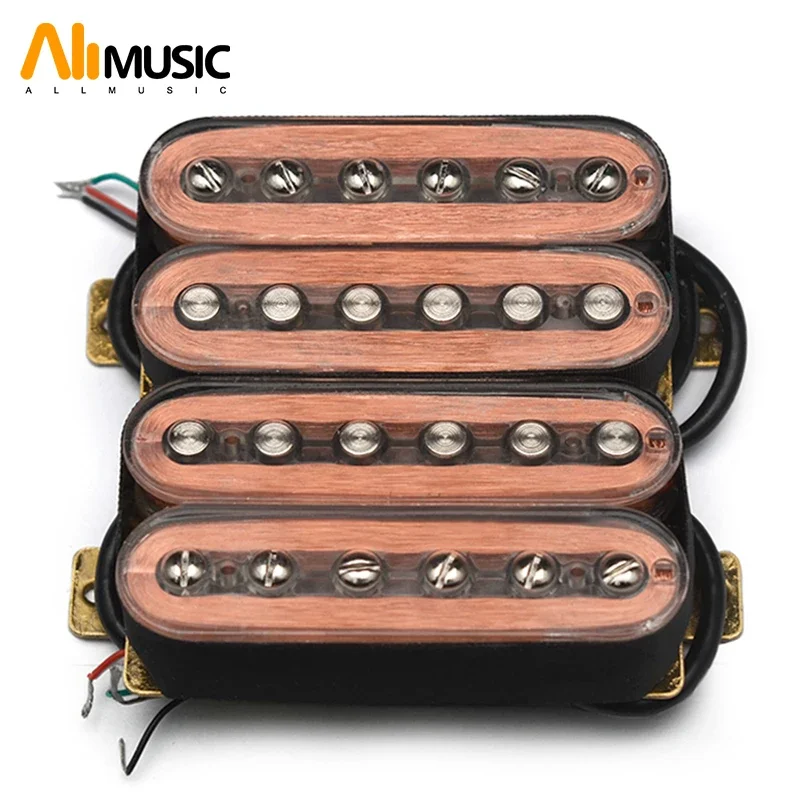 Electric Guitar Pickup Coil Spliting Pickup Humbucker Dual Coill Pickup 4 Conduct Cable N-7.5K/B-15K Output Transparent