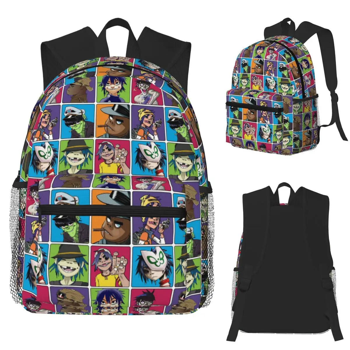 

Music Band Gorillaz Student Backpack School Bag Hiking Travel Daypack for Boys Girls Fashion Bookbag Shoulder Bags