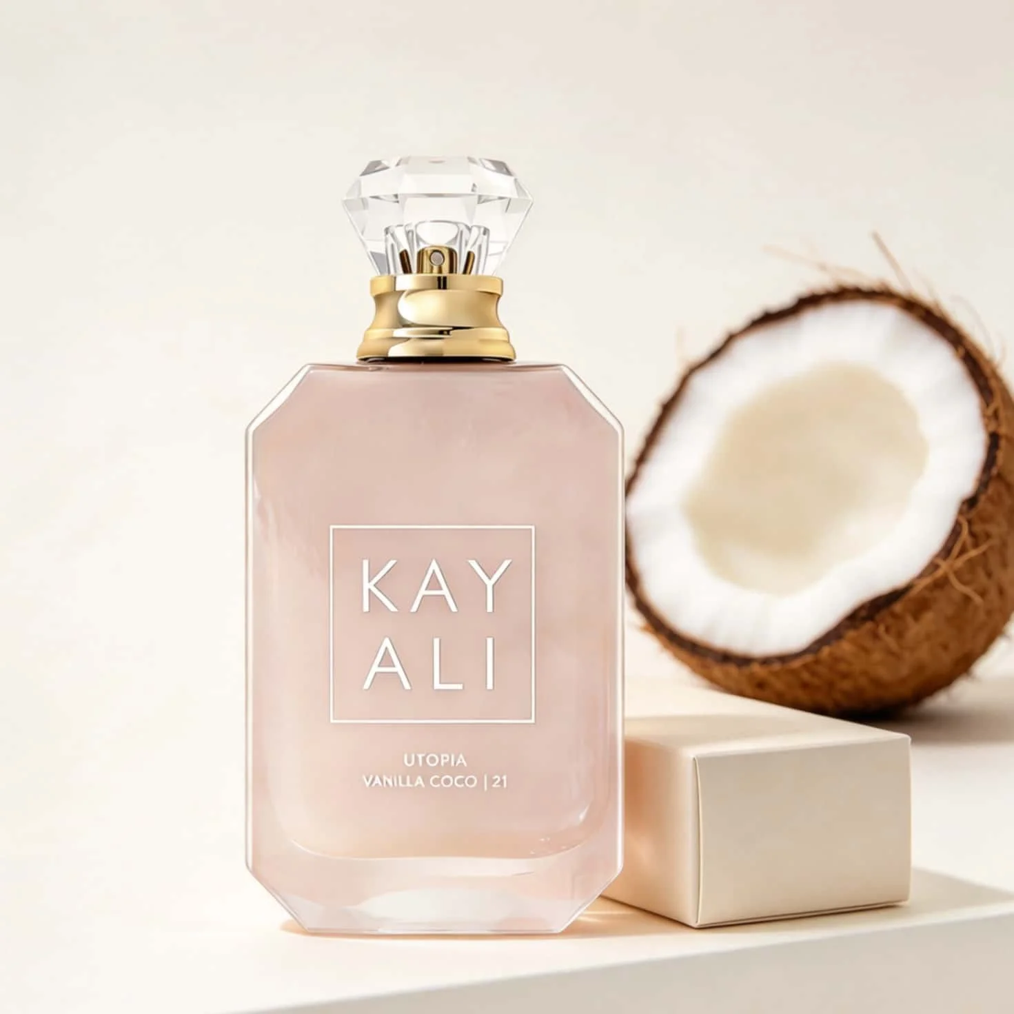 Kayali Utopia Vanilla Coco 21 Eau De Parfum Long Lasting Warm Creamy Vanilla Coconut Fragrance, Luxury Pale Pink Bottle Unisex Perfume Daily Gift