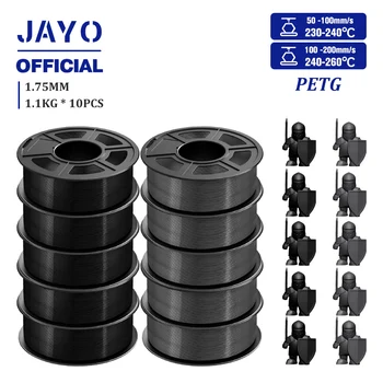 JAYO PETG 필라멘트 1.75MM 10롤/세트 FDM 3D 프린터용 3D 필라멘트 PETG 깔끔하게 상처받은 3D 프린터 재료