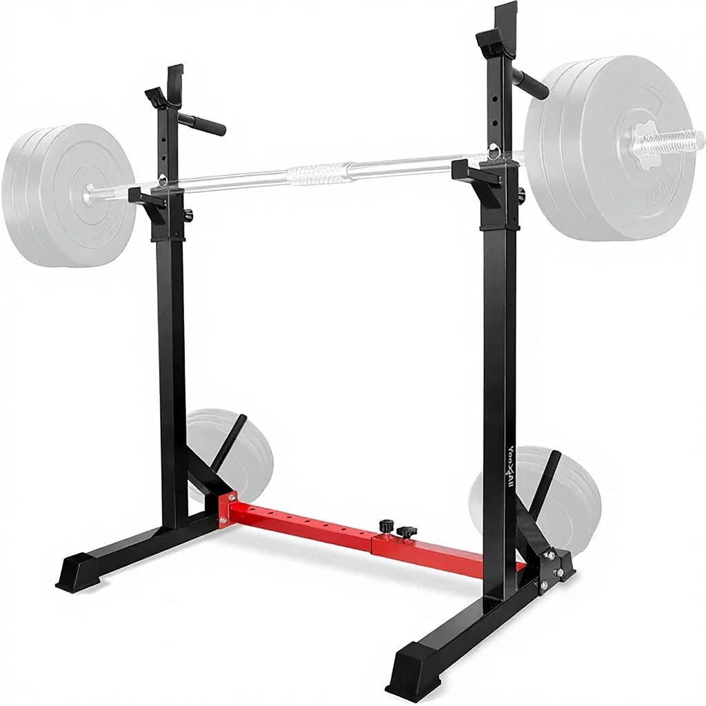 Foldable Squat Rack Home Gym Adjustable Barbell Stand Multi-Function Weight Lifting Dip Bar Bench Press Rack Weight