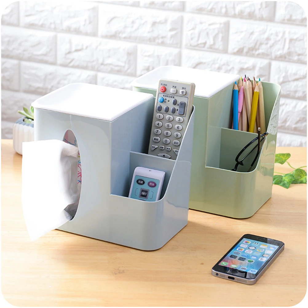 

Plastic Tissue Box Home ganizer Holder Paper Towel Eco Friendly Lightweight Practical Desk Bathroom Office Storage