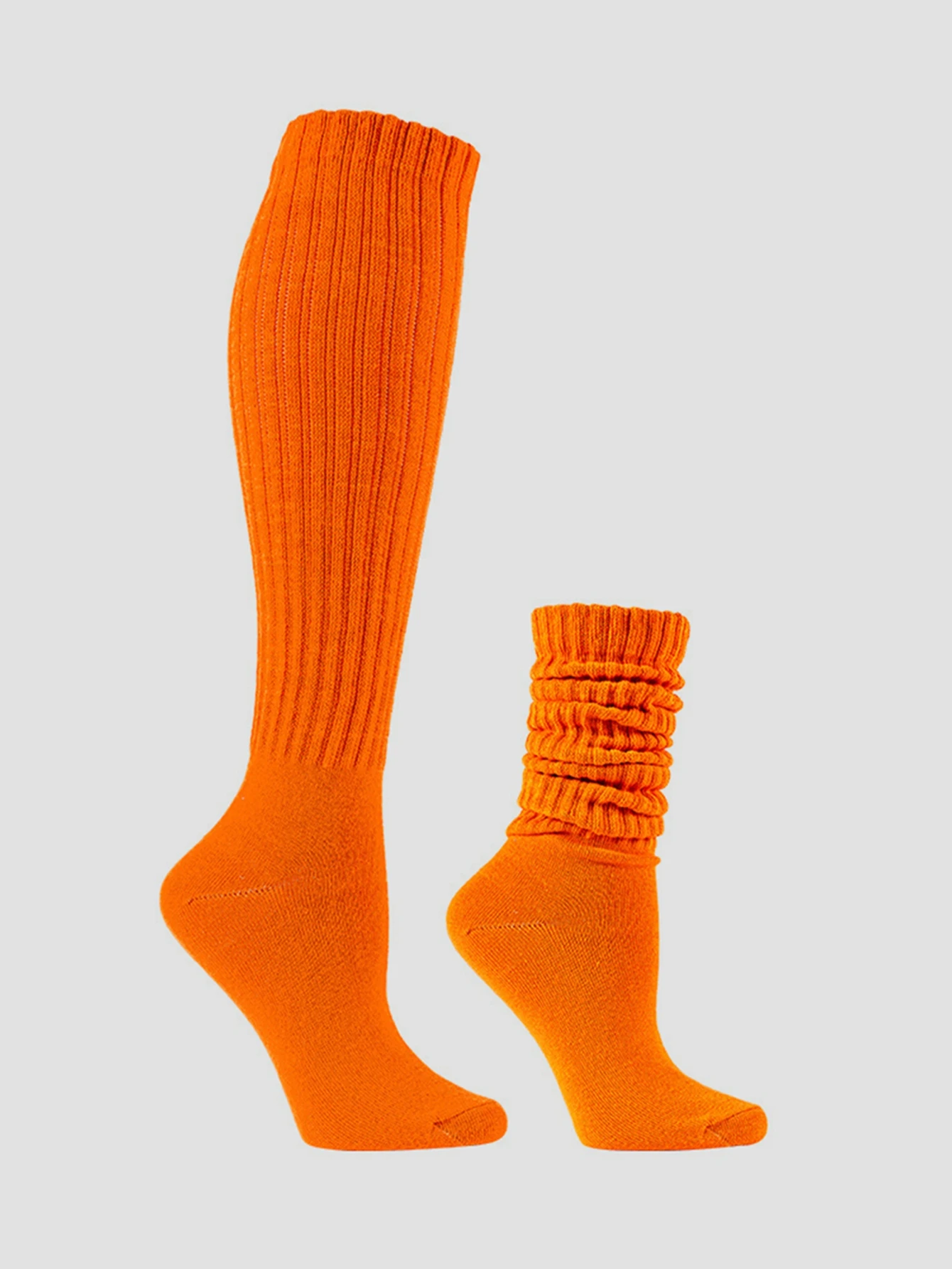 Women's thigh socks, solid color knee length socks, simple, colorful, versatile, breathable