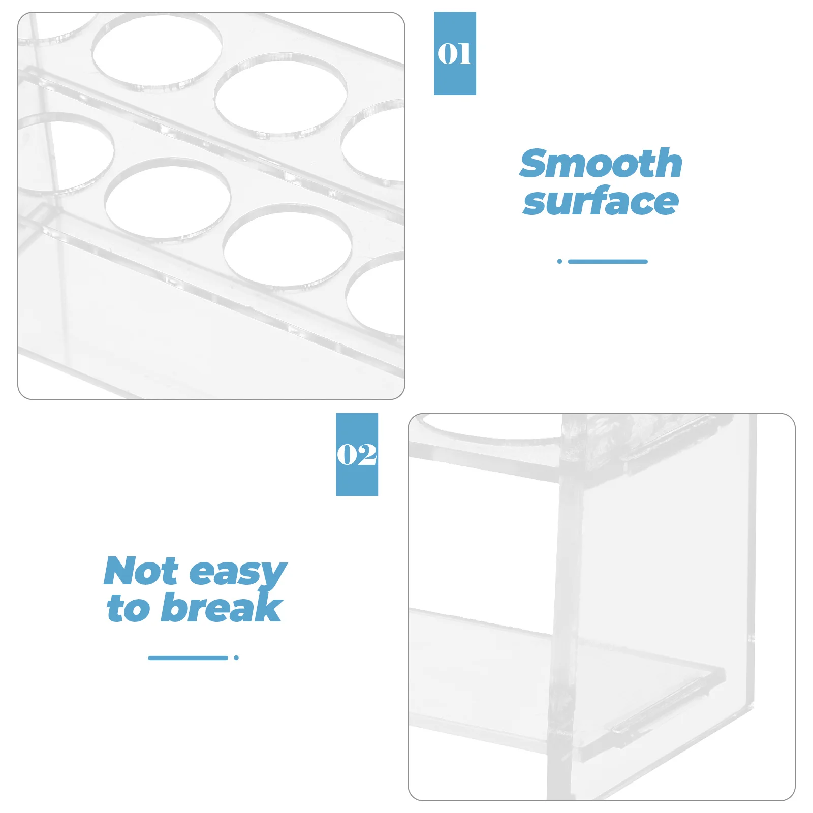

Test Tube Rack 6 Holes Acrylic Holder Laboratory Organizer Sampling Tube Storage Display Stand Reusable Test Tubes Holder