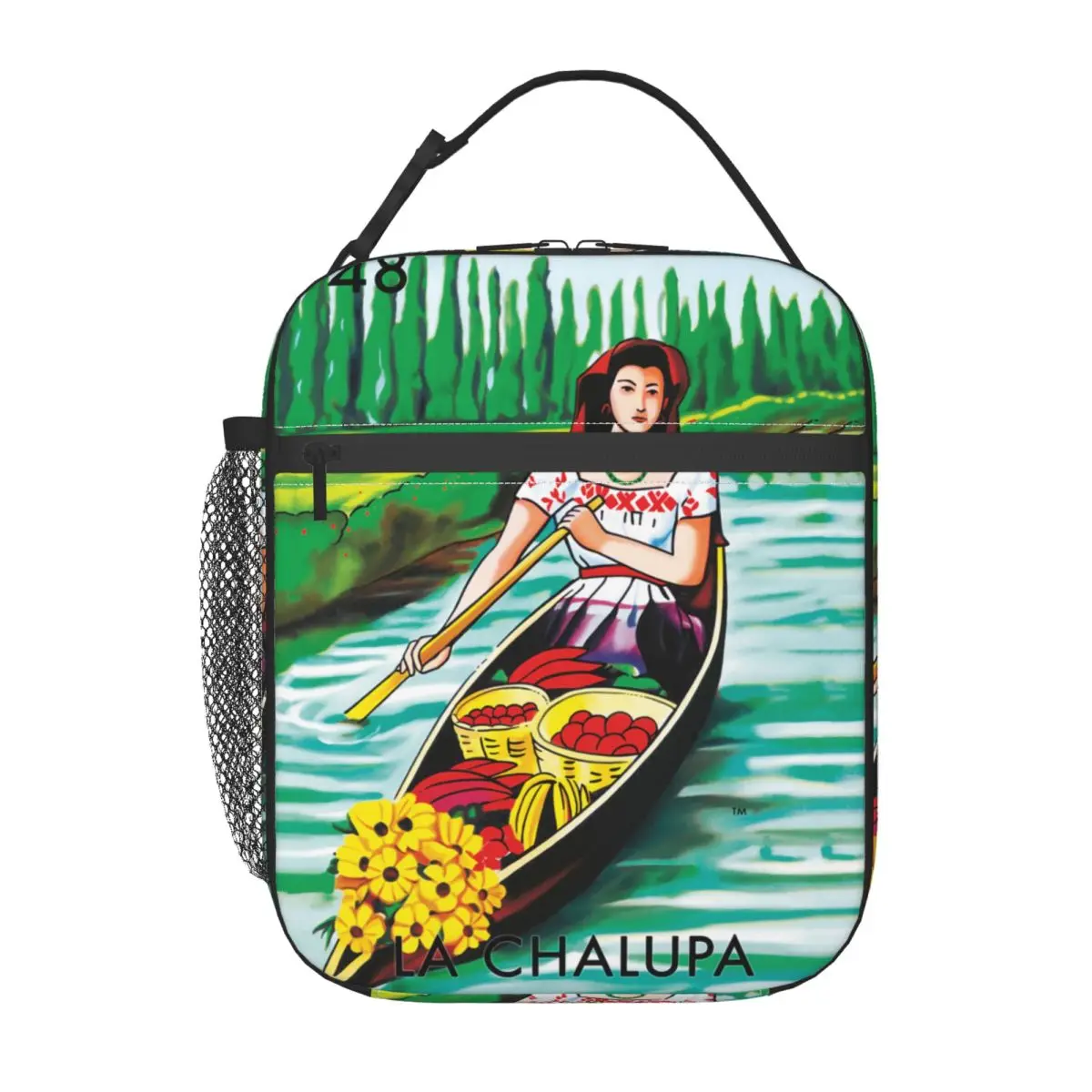 La Chalupa barco Loteria tarjeta mexicana Bingo lotería bolsa de almuerzo aislada Camping refrigerador térmico a prueba de fugas caja Bento mujeres niños