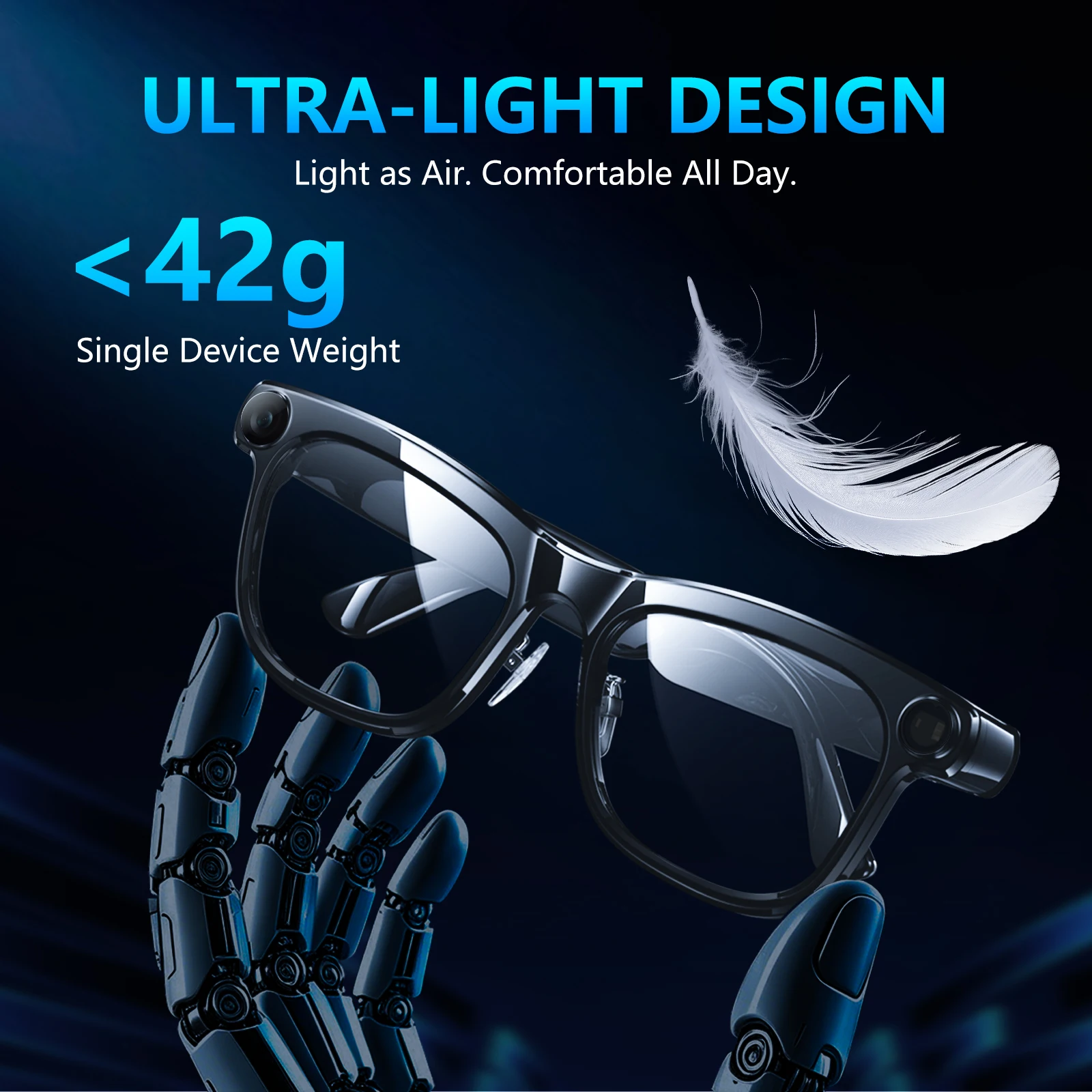 AI Smart Glasses Camera AI Translation Bluetooth Conversation Photo Video Recording Listen Music Sunglasses Motorcycle Glasses