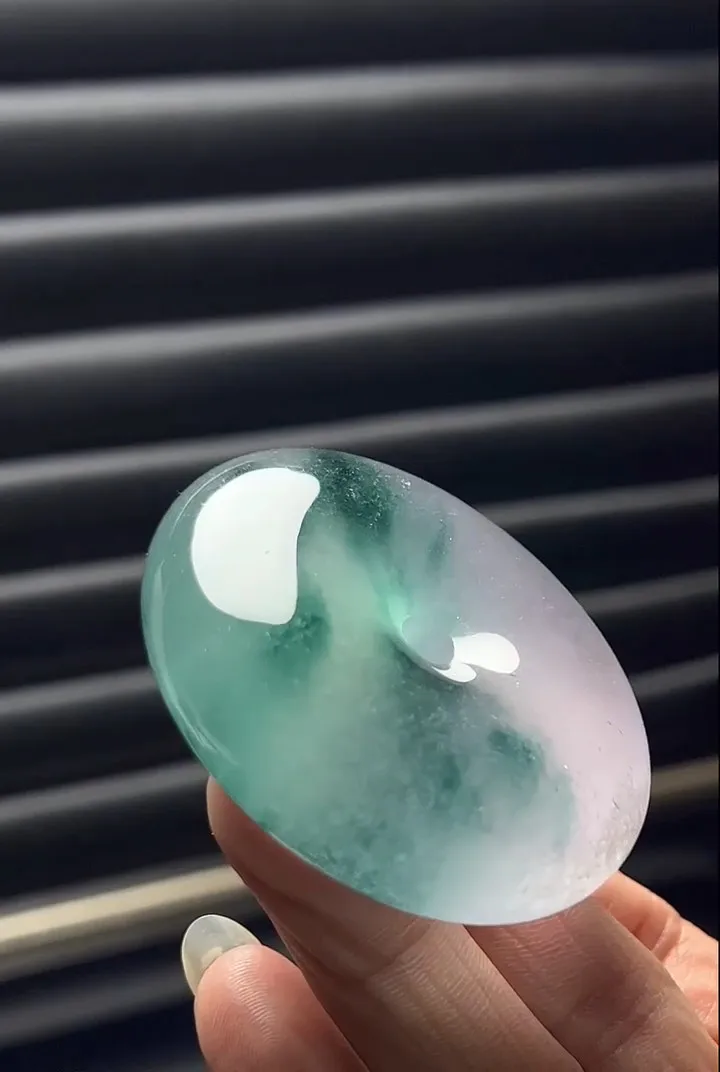 AAA Real natural high Ice Green Ping buckle Jade Jadeite Pendant & Necklaces