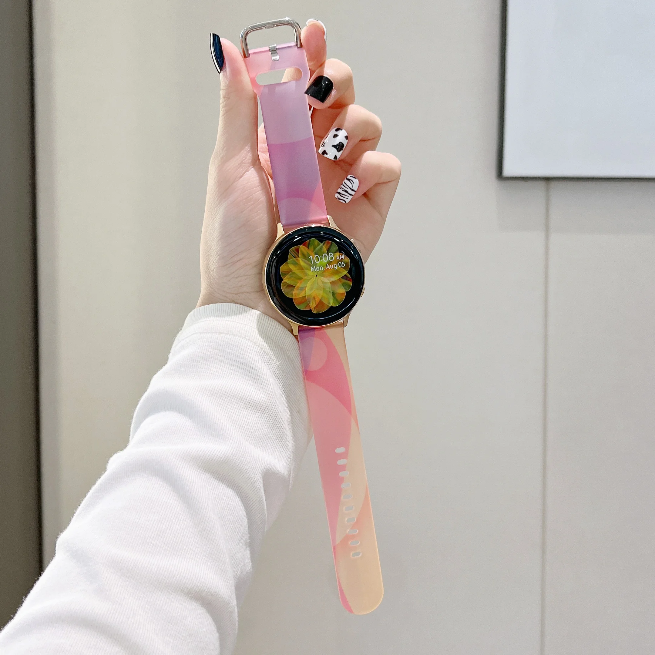 สายคล้องคอซิลิโคนสำหรับ Garmin Vivoactive 3 4 4S Venu 2 2S สร้อยข้อมือสำหรับ Garmin Venu SQ Forerunner 158 245 645 Wristbelts อุปกรณ์เสริม