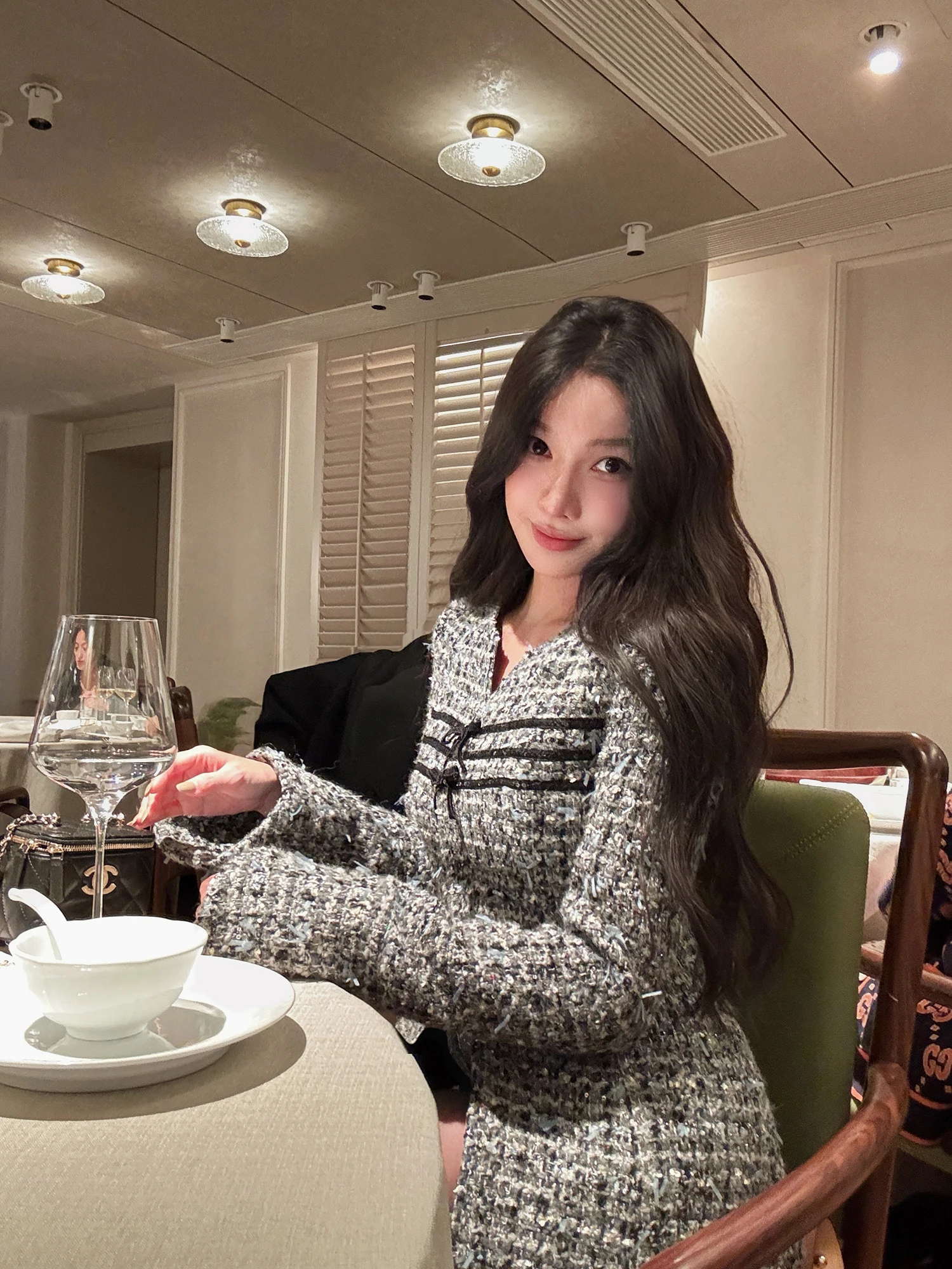 

Schweigen Salzburg Series Autumn Winter Handmade Woolen Tweed Bead Knot Small Perfume Jaet Casual Sle round Ne