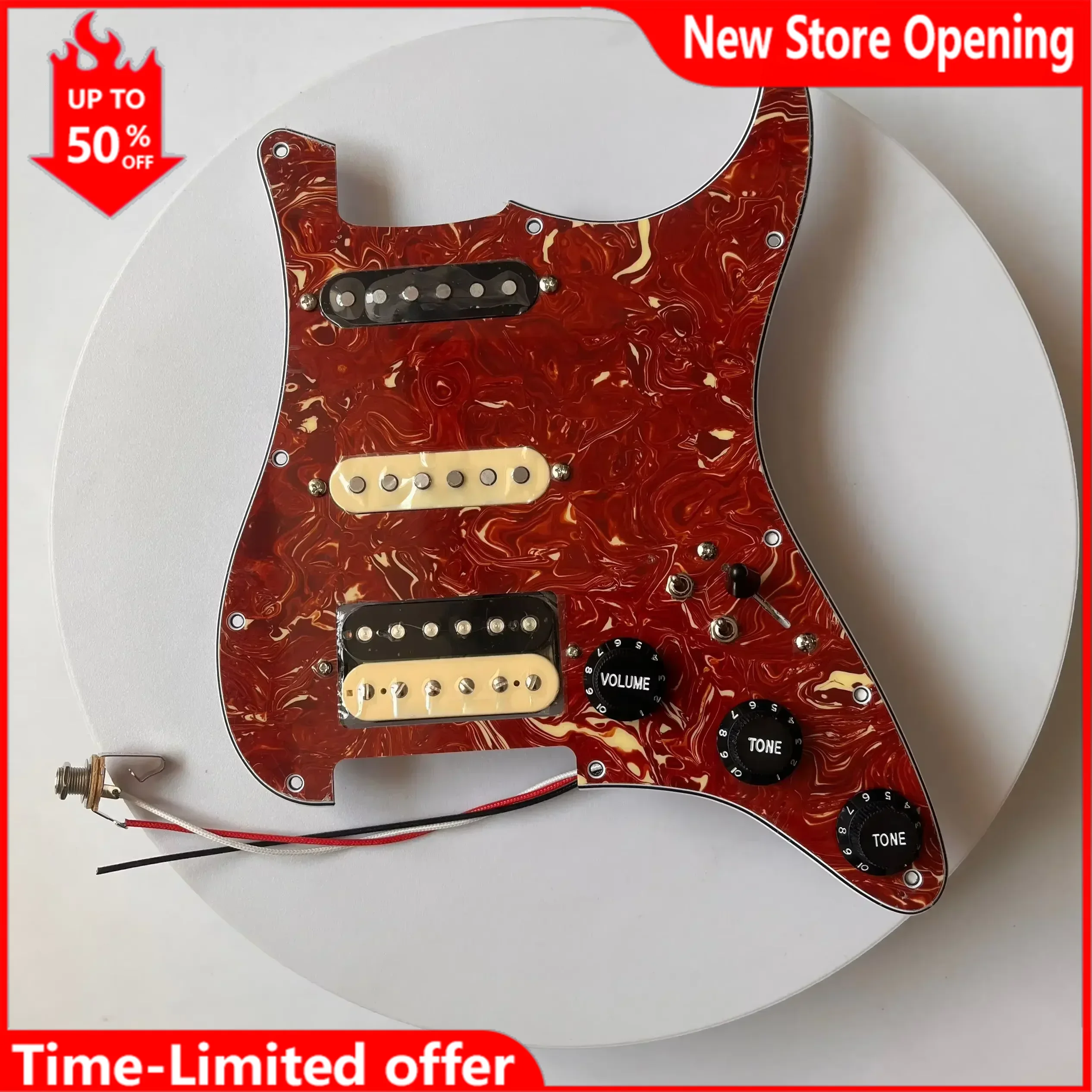 

HSS Prewired Guitar Pickguard Neck Middle Pickups Push Pull Coil Split Loaded Scratchplate for Guitar Parts Replacement