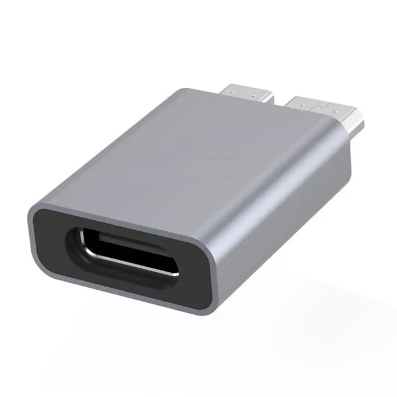 Aluminum Alloy Housing USB3.1 Type-C Female To Micro B USB3.0 Male Adapter Mac Connection Mobile Hard Drive Case