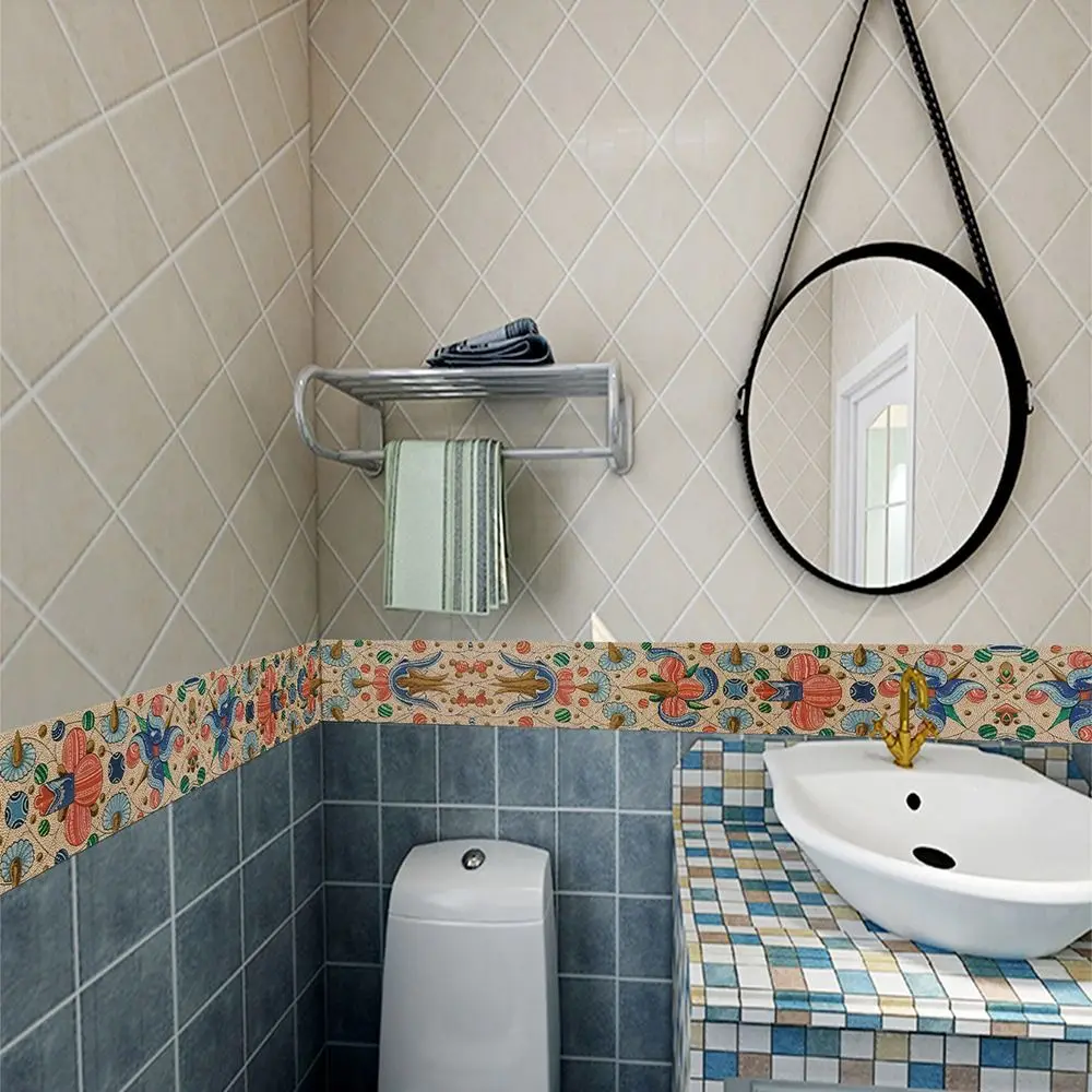 ورق حائط لخط الخصر ذاتي اللصق ، لوح قاعدة ، تشذيب للحدود ، ملصق حائط للالتفاف ، المنزل ، المطبخ ، الحمام ، ديكور غرفة المعيشة #3