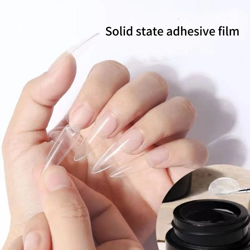 5ML Gemakkelijk Stok Effen Nagel Patch Gel Geen-Vloeiende Modellering Stick Tips Clear Nail Gel Gummy Lijm Bond UV Nagellijm