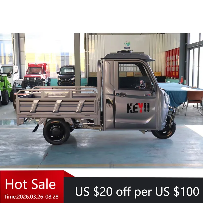 YC's most cost-effective transportation electric tricycle, with a working range of 100 kilometers and a 60V 1500W motor