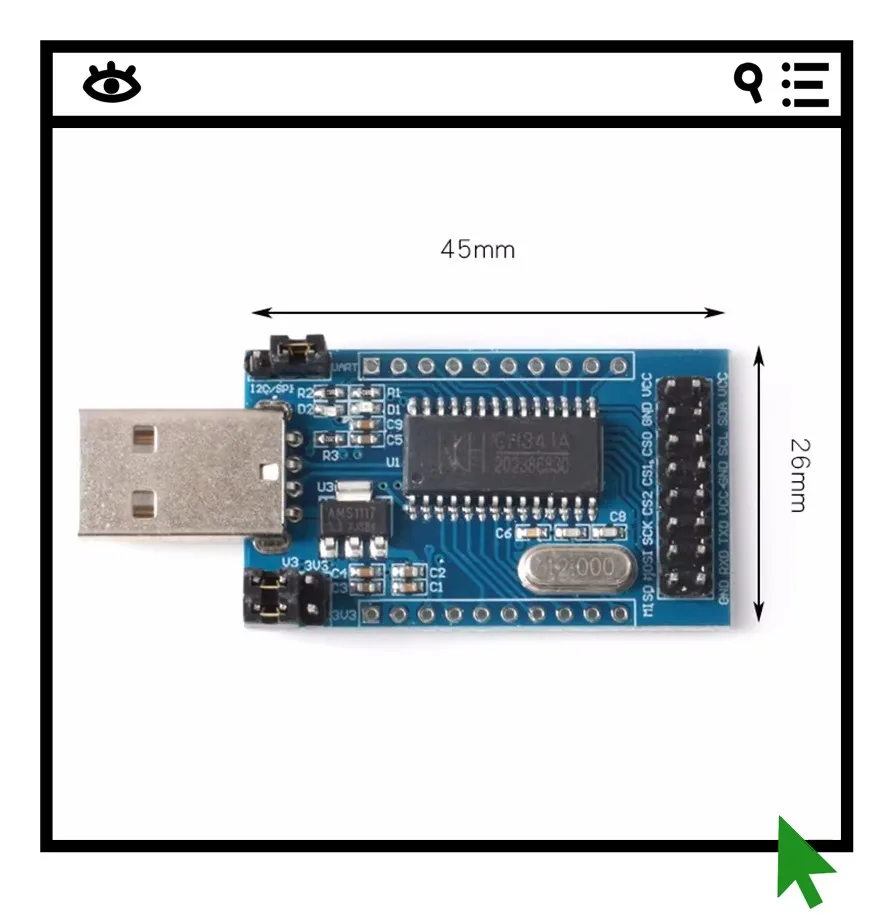 

2 шт. модуля CH341A, преобразователя параллельного порта USB в UART, IIC, SPI, TTL, ISP, EPP/MEM