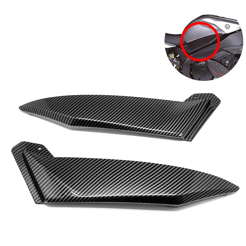 Motorcycle ABS PLASTIC Hydro Dipped Carbon Fiber Finish Gas Tank Side Trim Cover Panel Fairing For Yamaha YZF R1 YZFR1 2002 2003