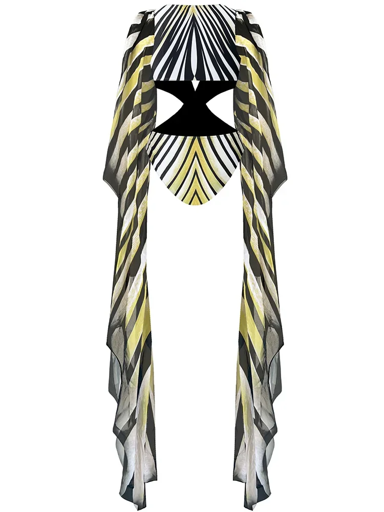 2025 ใหม่สําหรับสตรีชุดว่ายน้ําเซ็กซี่แฟชั่นพิมพ์ชุดว่ายน้ําชุดว่ายน้ํา Beachwear ชุดว่ายน้ํา One Piece