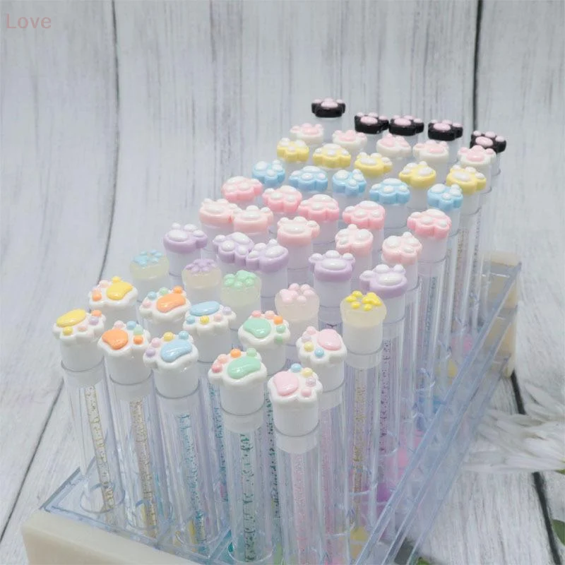 [L&P] أنبوب فرشاة رموش على شكل مخلب قطة كرتونية لصولجانات الماسكارا للاستعمال مرة واحدة، قابلة لإعادة الاستخدام، تخزين منظف مقاوم للغبار