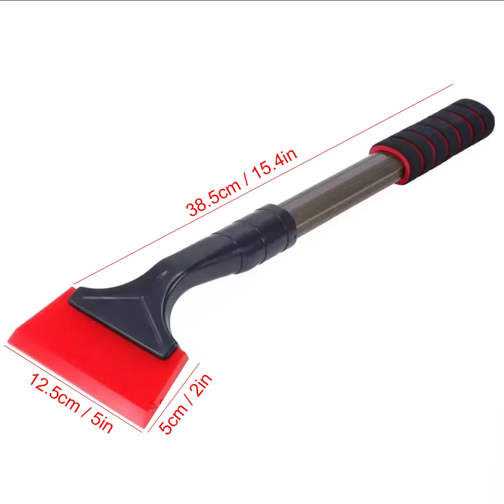 Red Silicone Squeegee Auto Water Blade Water Wiper Shower Squeegee Long Handle for Car Windshield Window B90