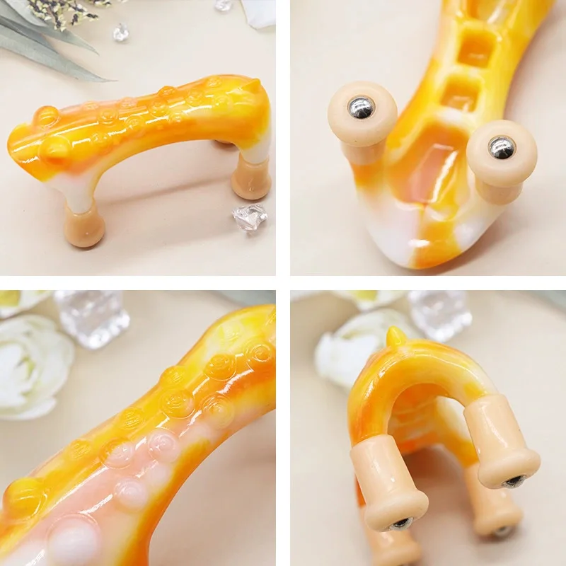 Power Tiger Meridian Masajeador de hombros, cuello y espalda Masaje de perro cuello grande, columna vertebral, espalda, bolas de acero de cuatro pies