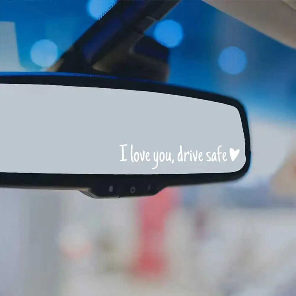 

I Love You Driving Safe Car Back Mirror Sticker For Rearview Mirror Car Interior Accessories For Men Women P8E5