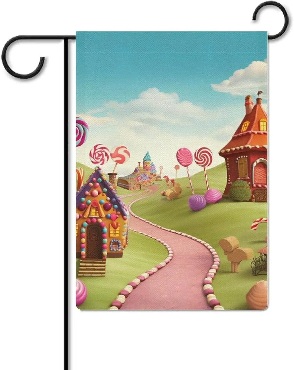 Garden Flag,Candy Land Printed Small Garden Flag for Outside,Outdoor Home Decorations,Summer Garden Flag Small Vertical Doub GGO