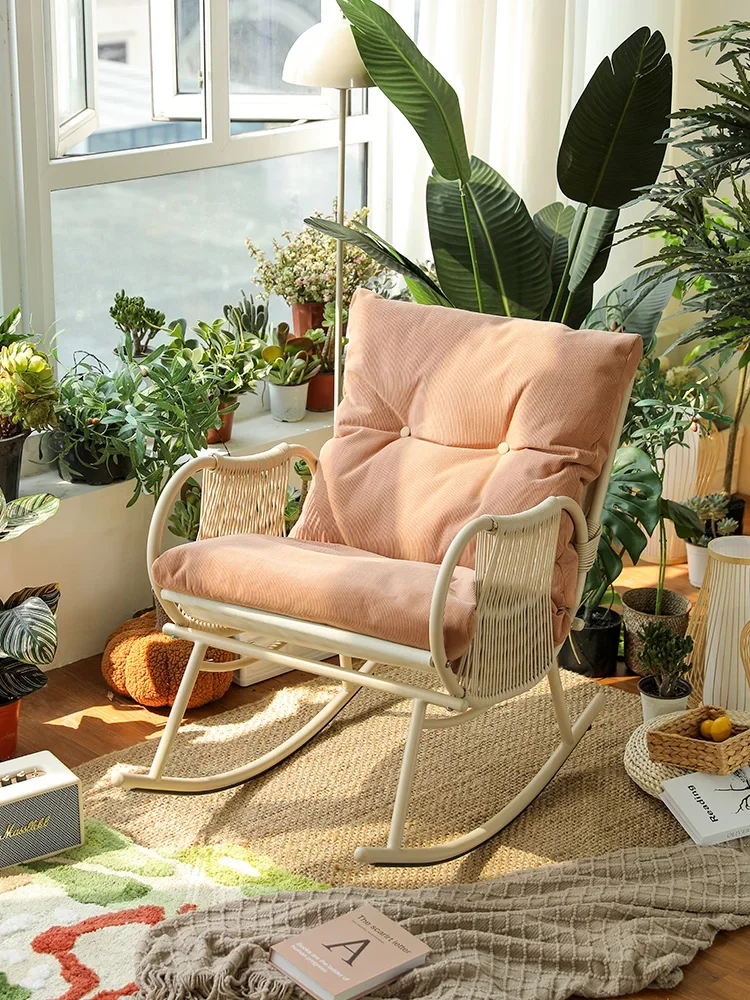 Balcony leisure rocking chair, home living room, small unit, lazy sofa, nap time, internet famous rattan chair, rocking chair